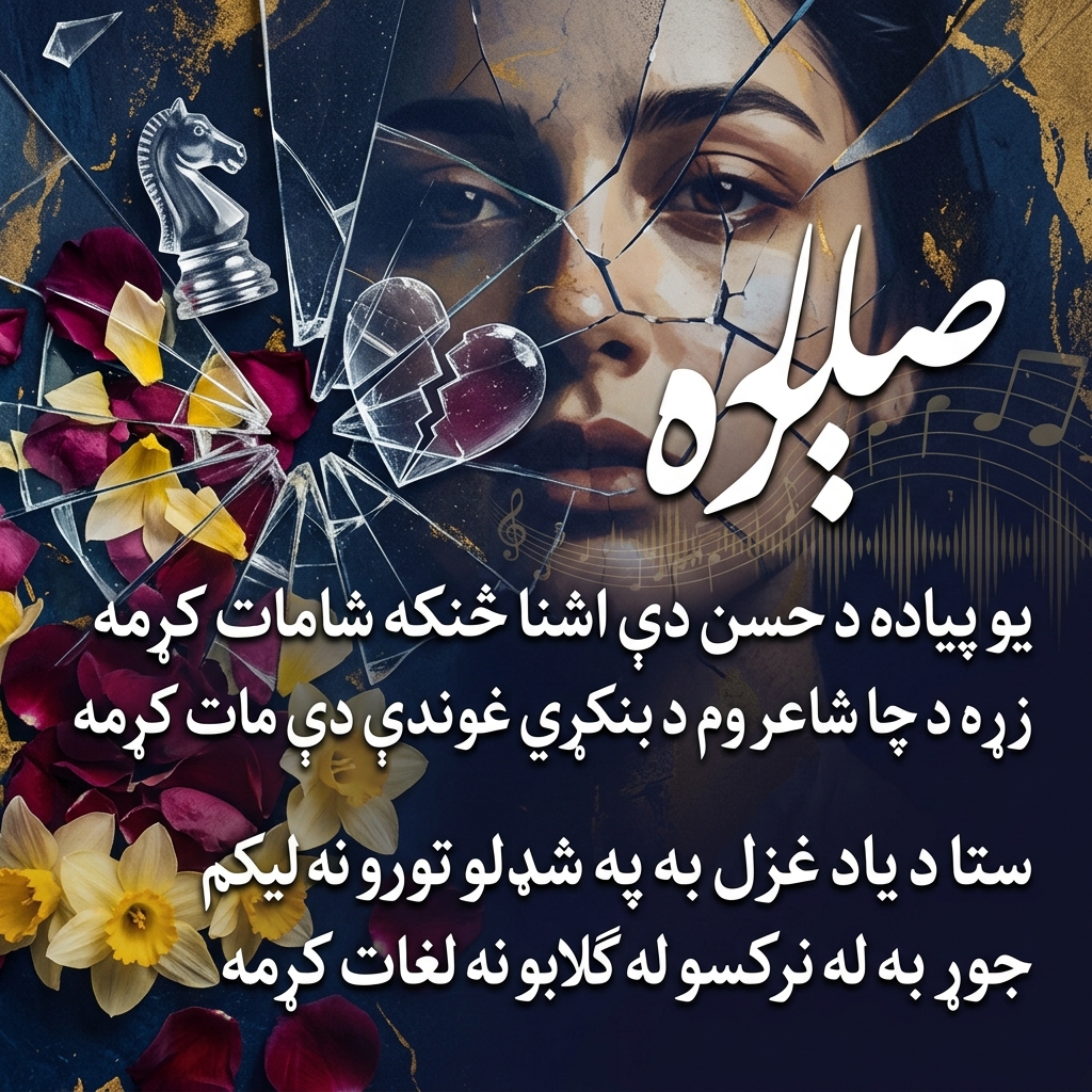 يو پياده د حسن دې اشنا څنګه شامات کړمه زړه د چا شاعر وم د بنګړي غوندې دې مات کړمه  ستا د ياد غزل به په شډلو تورو نه ليکم جوړ به له نرګسو له ګلابو نه لغات کړمه
